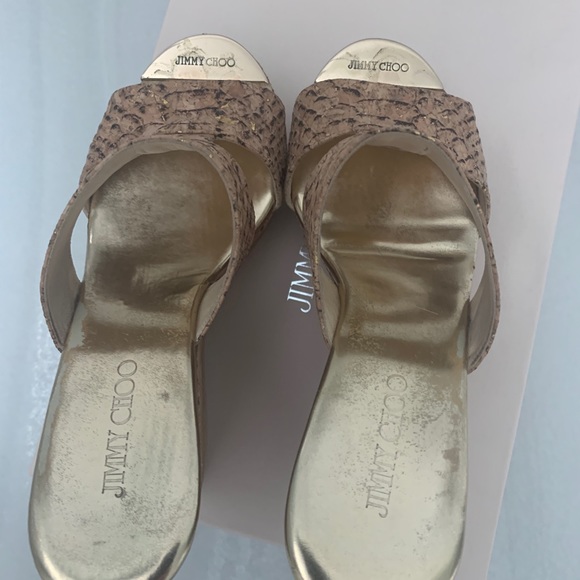 Jimmy Choo metallic wedge sandals 6 - Picture 6 of 8